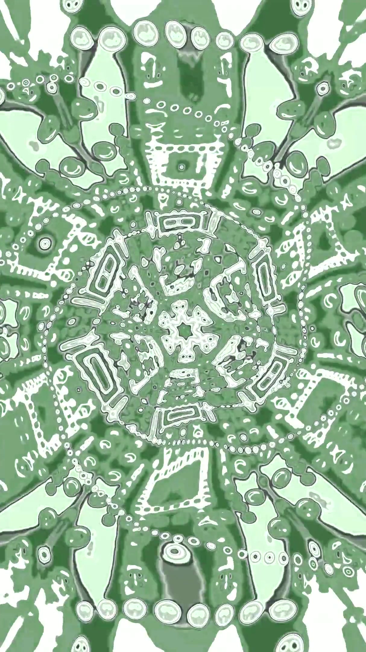 Seamless tunnel video loop with vibrant green patterns for captivating visual display