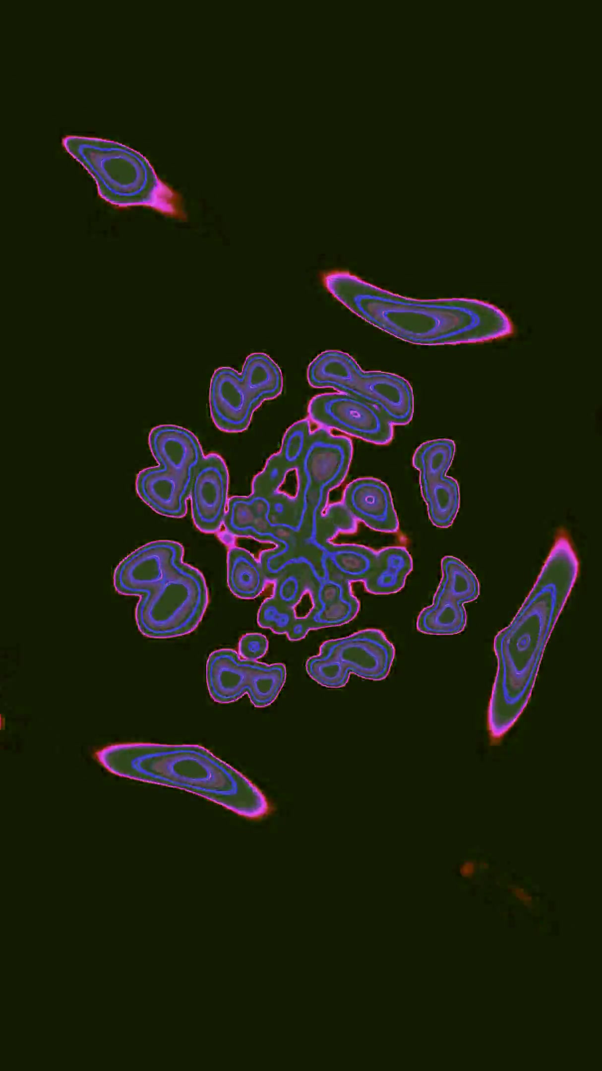 Colorful tunnel video loop creates seamless visual relaxation for