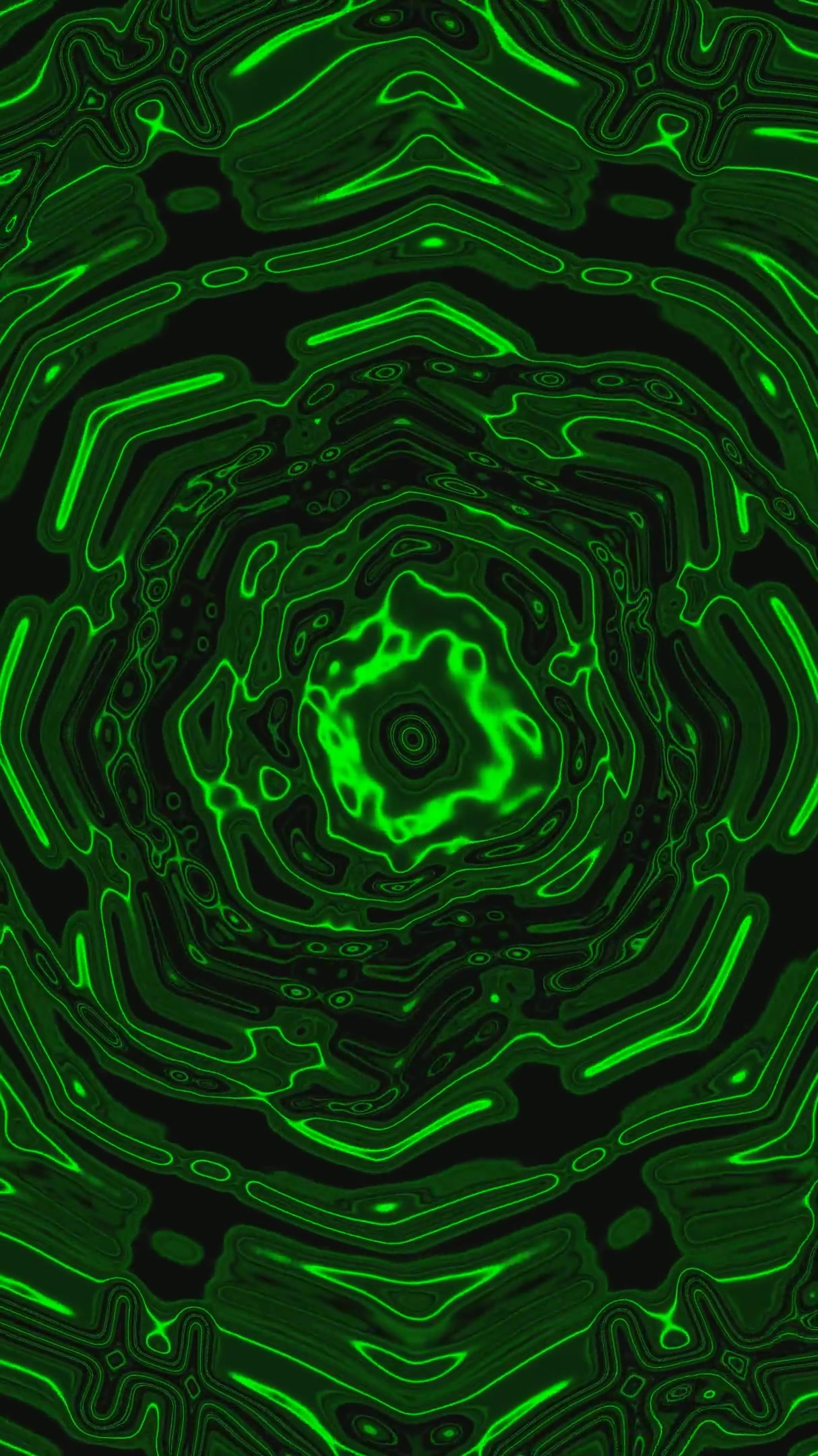 Colorful tunnel loop video screensaver creates a seamless flowing