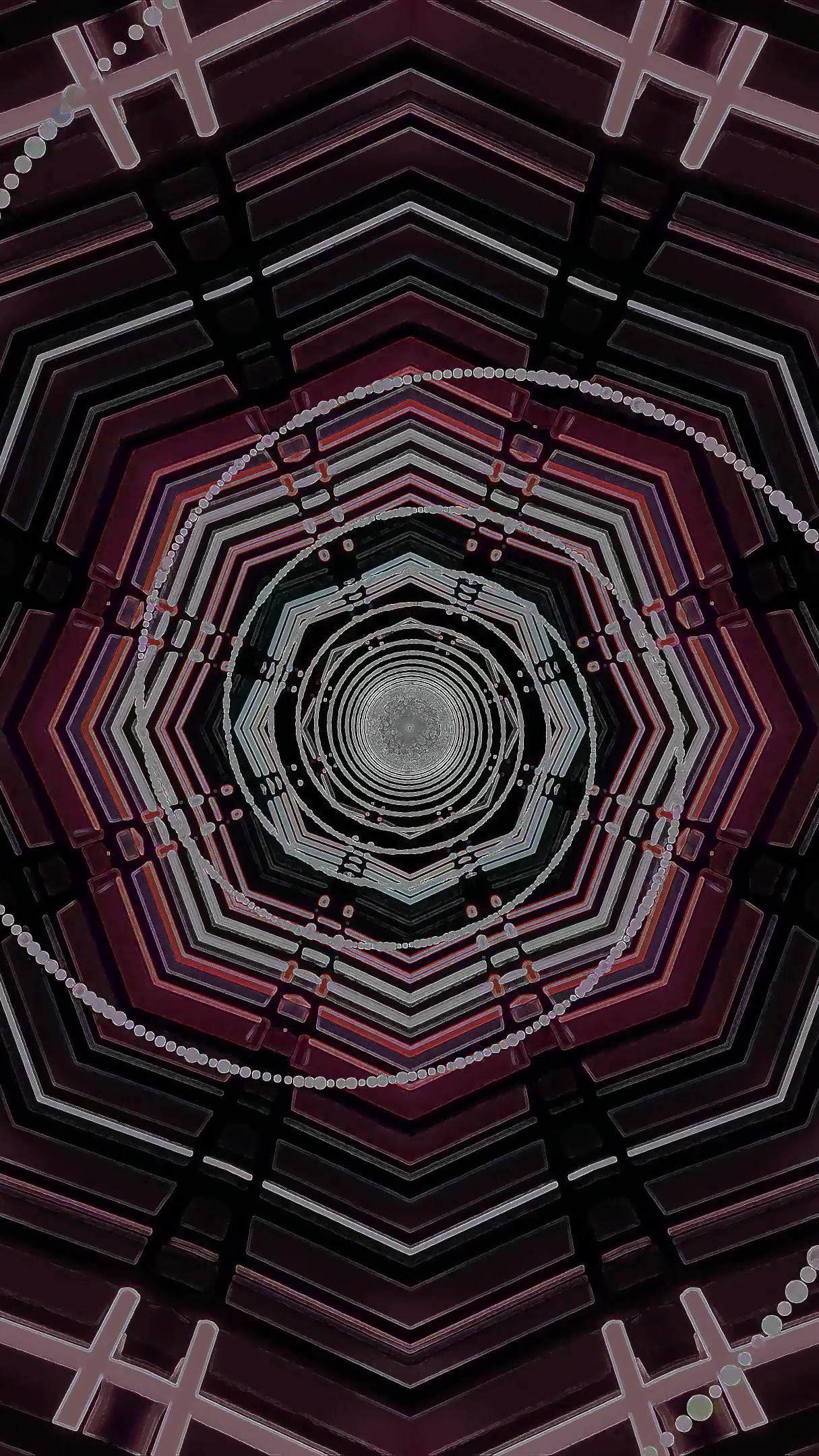 Seamless tunnel video vj loop screensaver creates mesmerizing vis