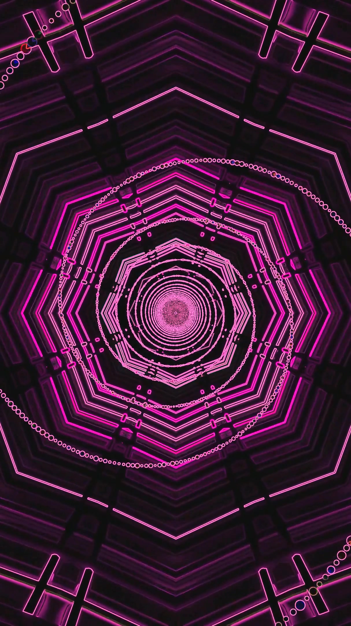 Vibrant tunnel video loop screensaver with exciting colors and patterns