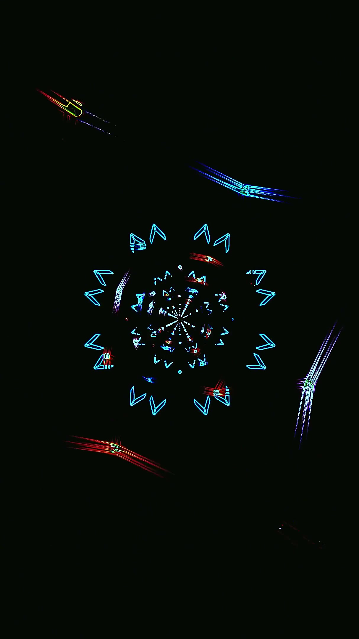 Colorful geometric tunnel video vj loop screensaver for mesmerizing visual experiences in digital displays