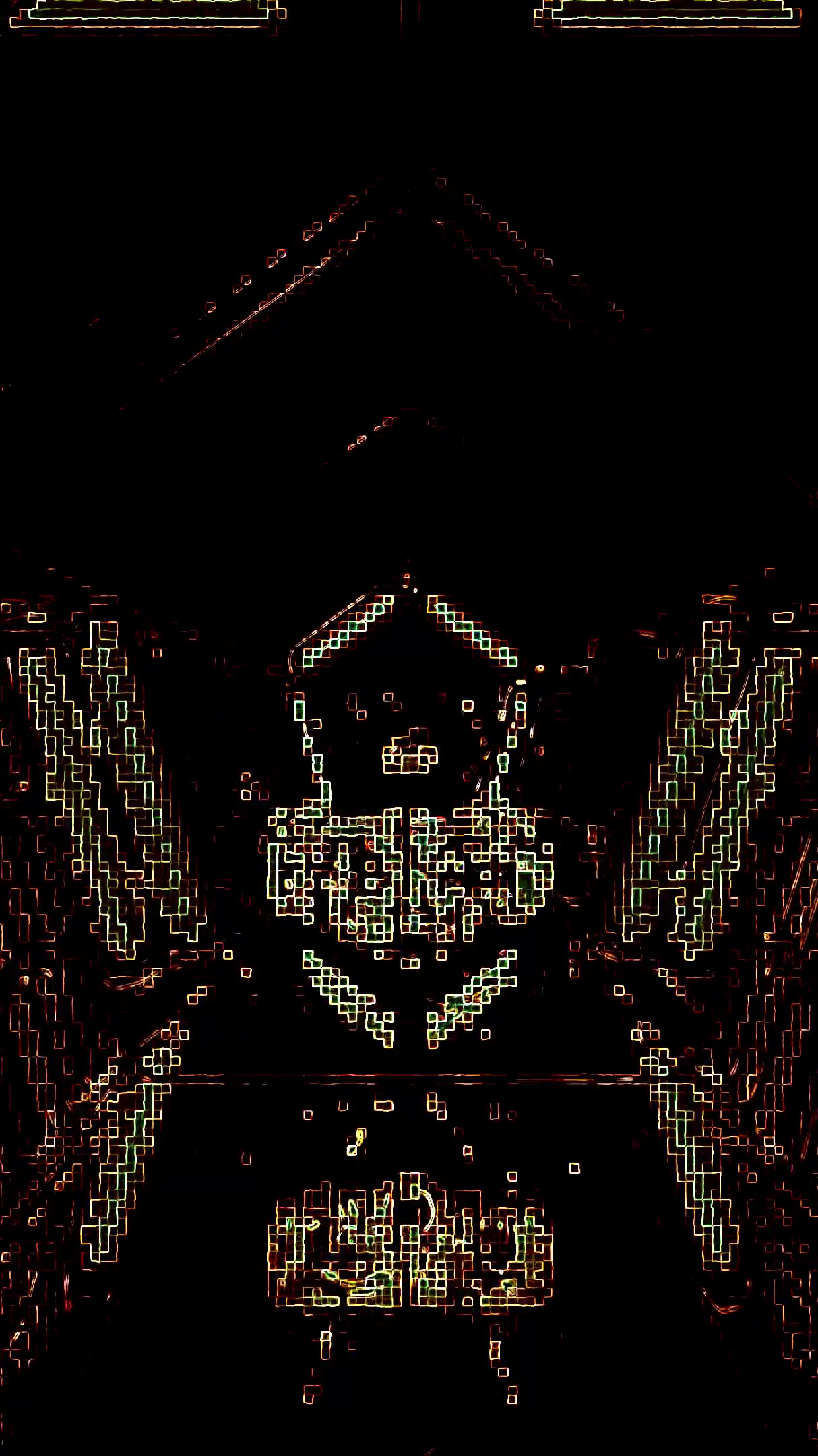 Seamless tunnel video loop creating vibrant light patterns in a dark ambiance for immersive screensaver experience