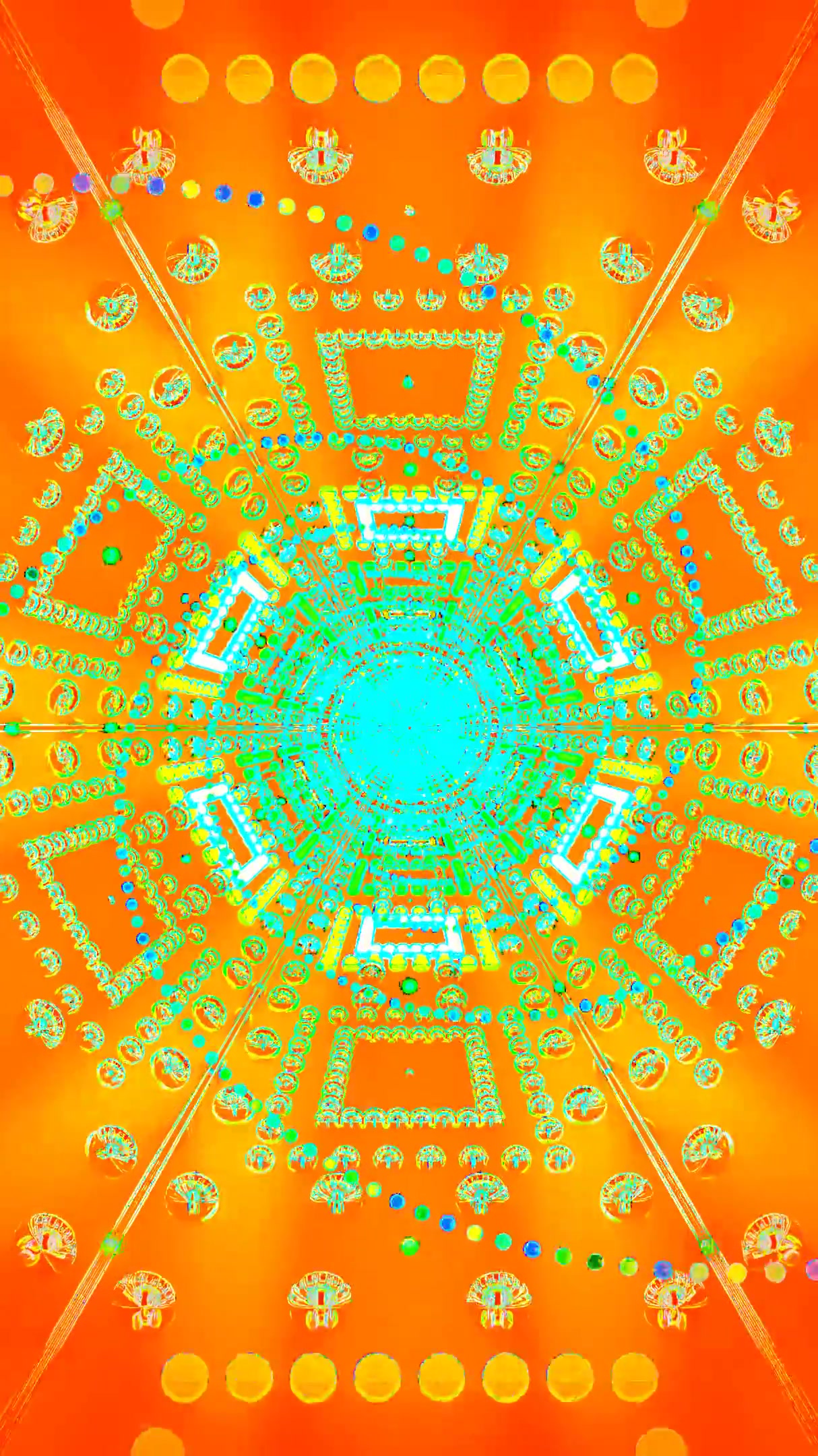 Tunnel video vj loop screensaver creates colorful motion effects