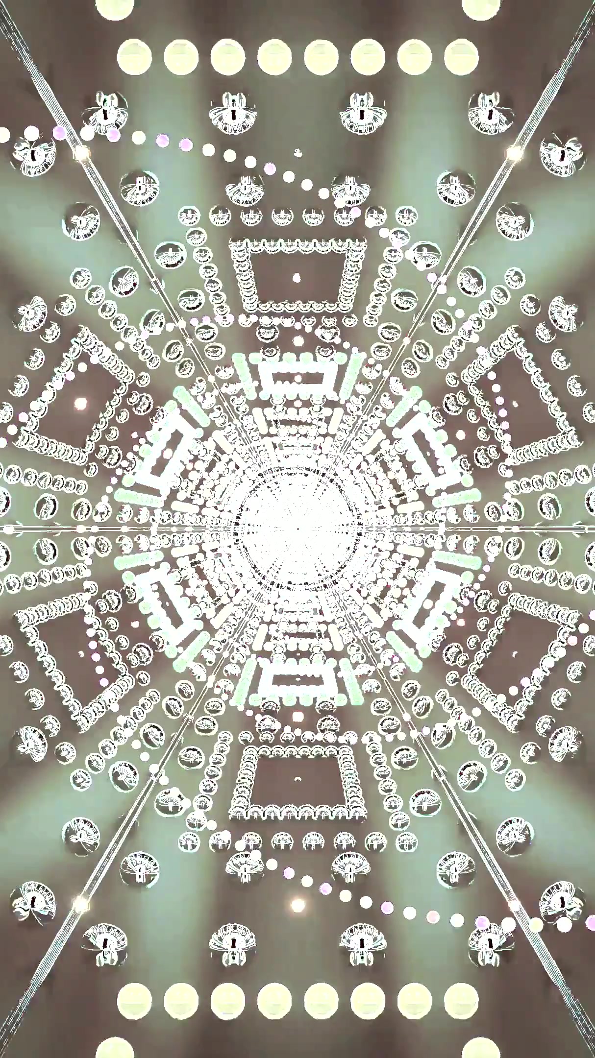 Tunnel video loop creates a mesmerizing seamless visual experience in vibrant patterns and colors