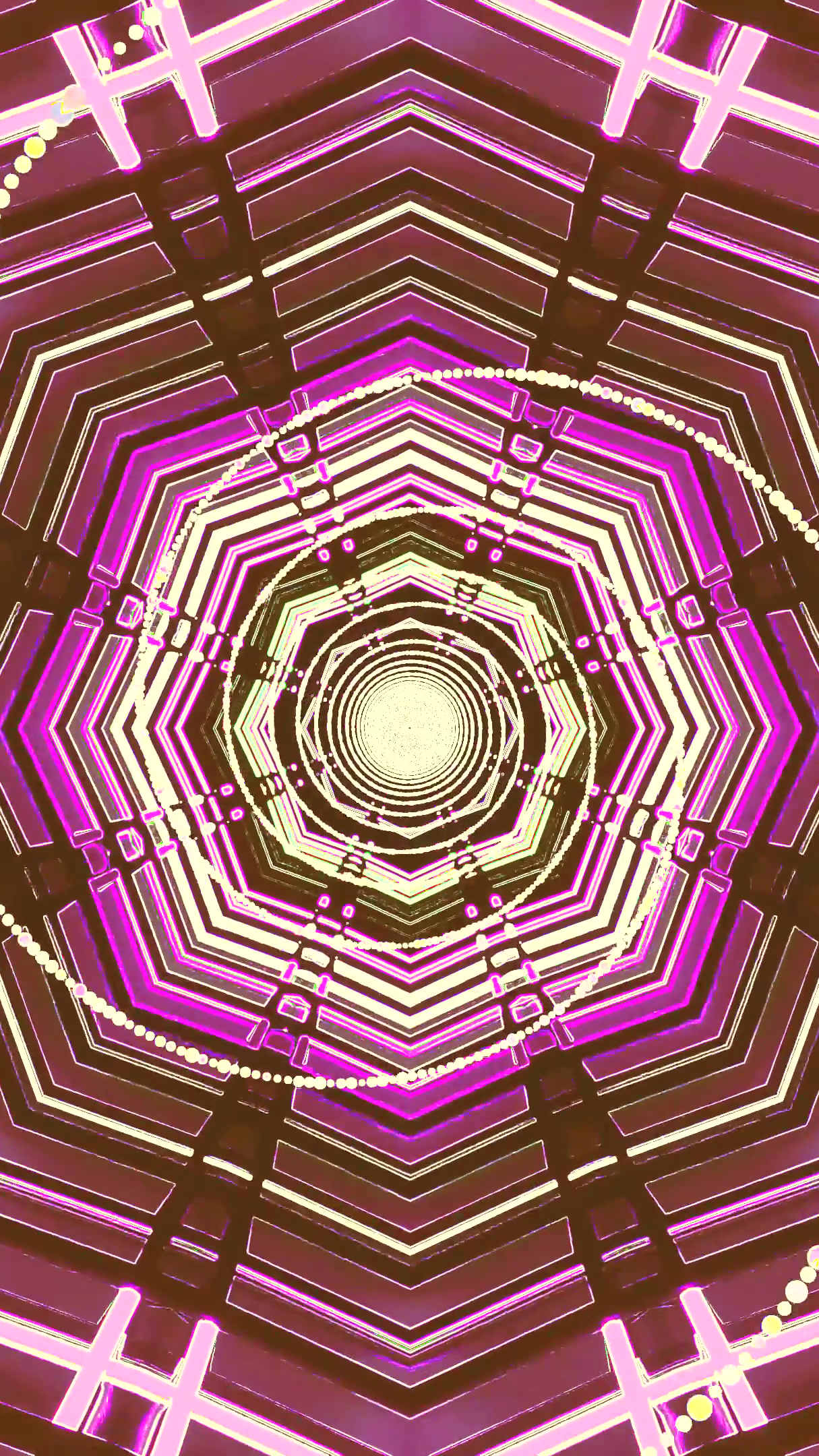 Colorful tunnel video loop creating a dynamic visual experience f