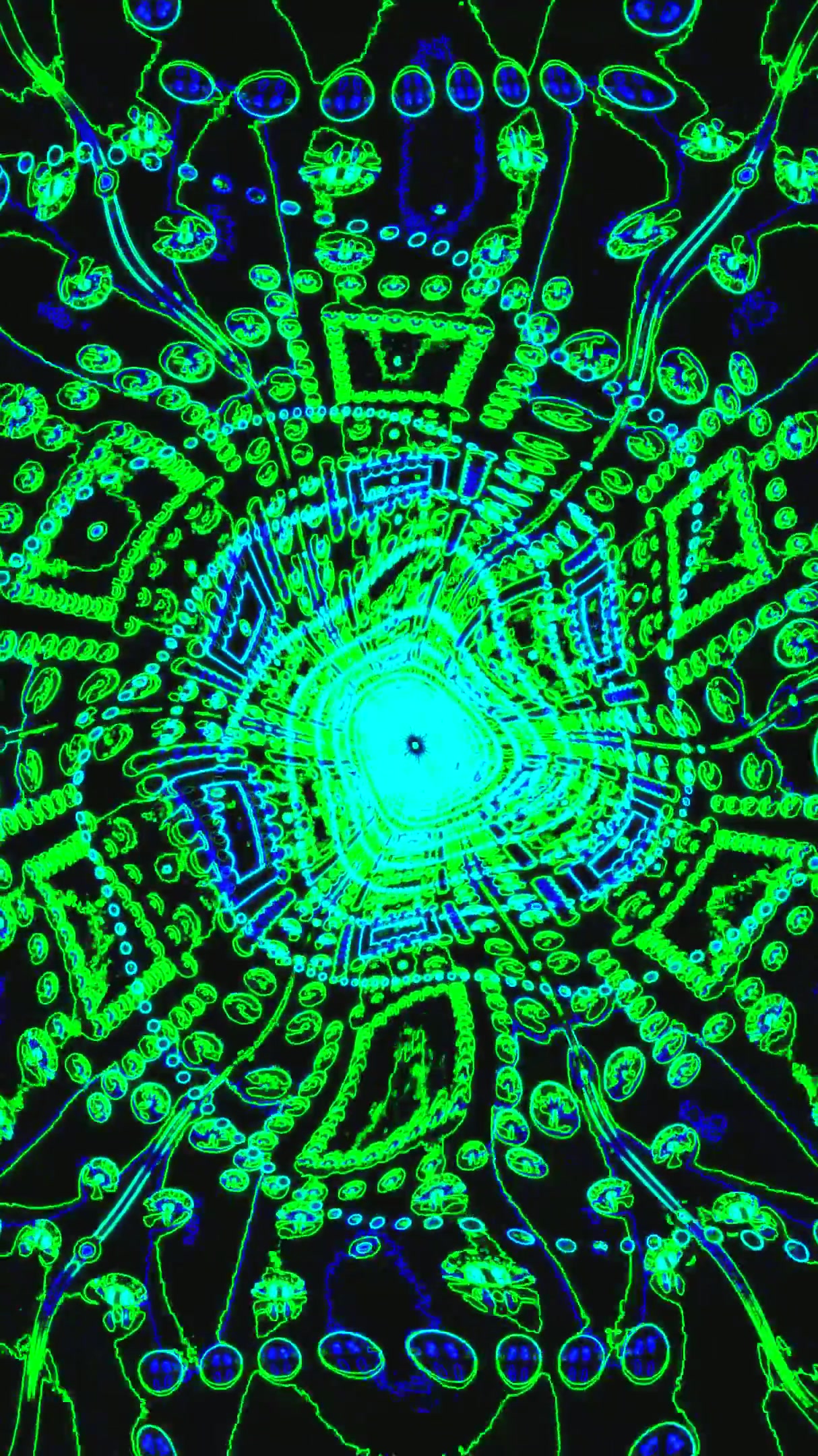 Seamless tunnel video vj loop screensaver with vibrant colors and dynamic movement for immersive visual experience