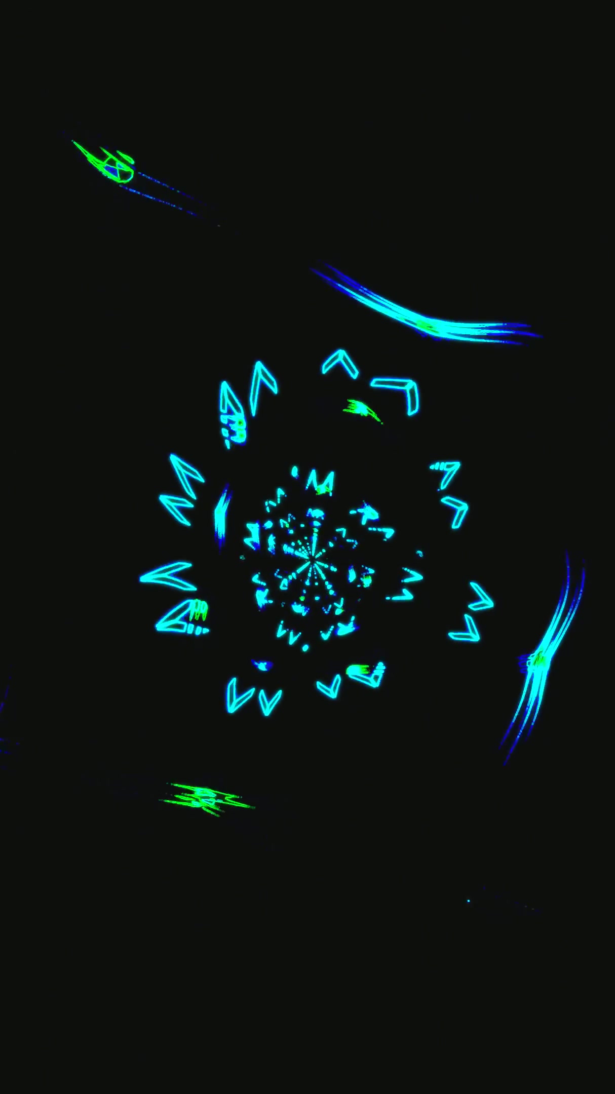 Colorful tunnel video loop creating a captivating visual experience for screensaver enjoyment and relaxation