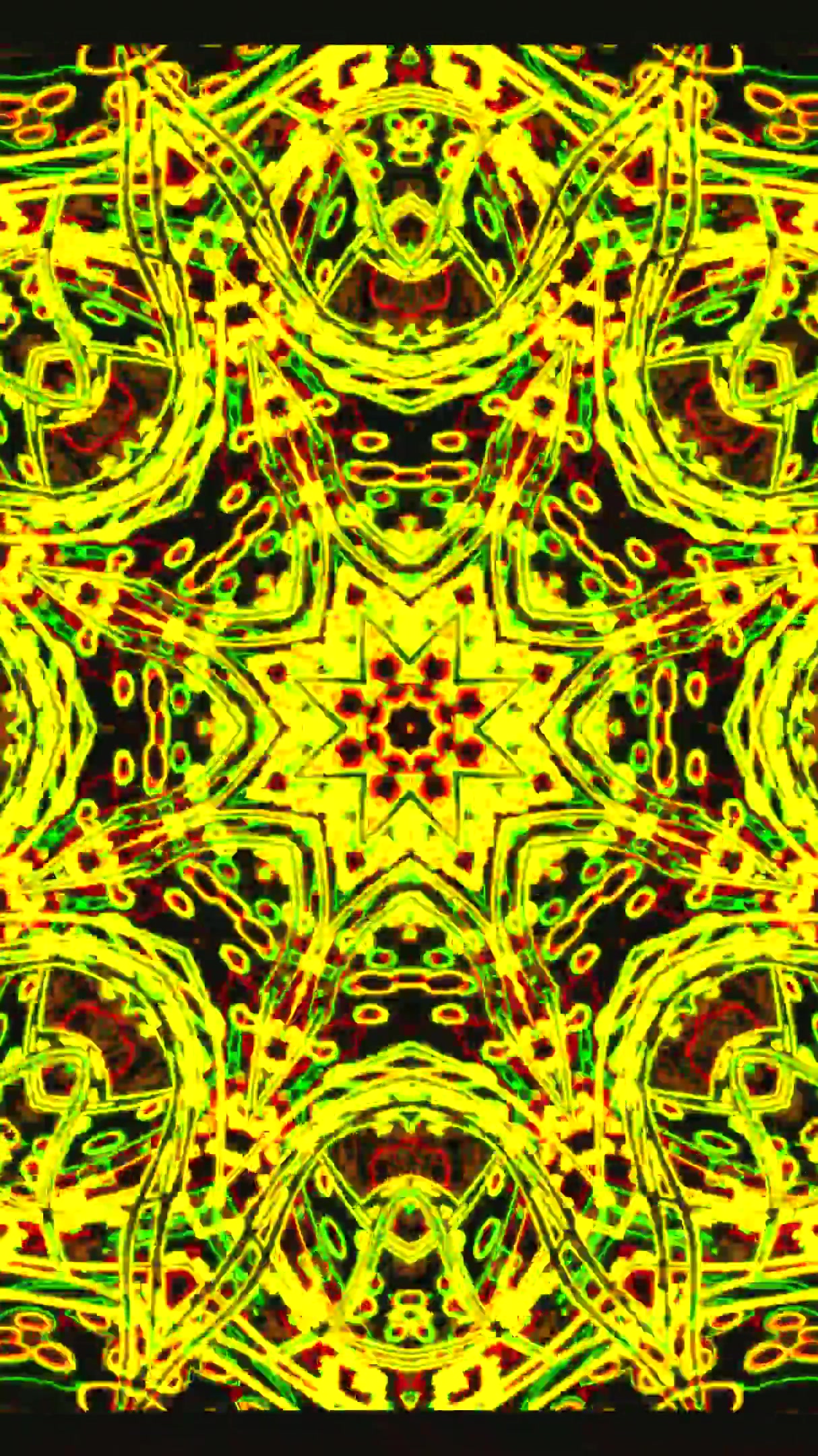 Colorful tunnel vj loop screensaver with dynamic patterns and sea