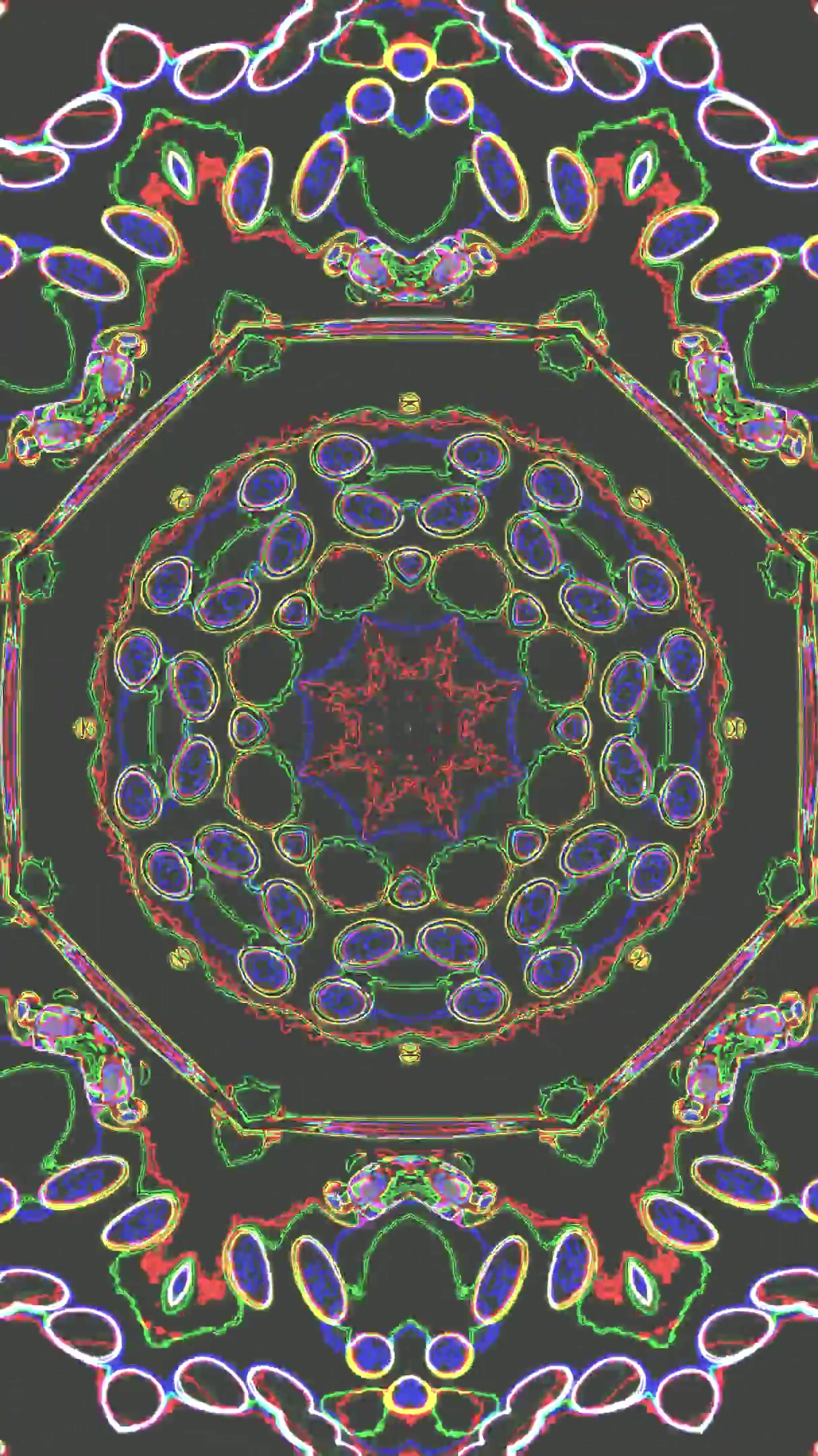 Unique tunnel video vj loop seamless screensaver with vibrant col