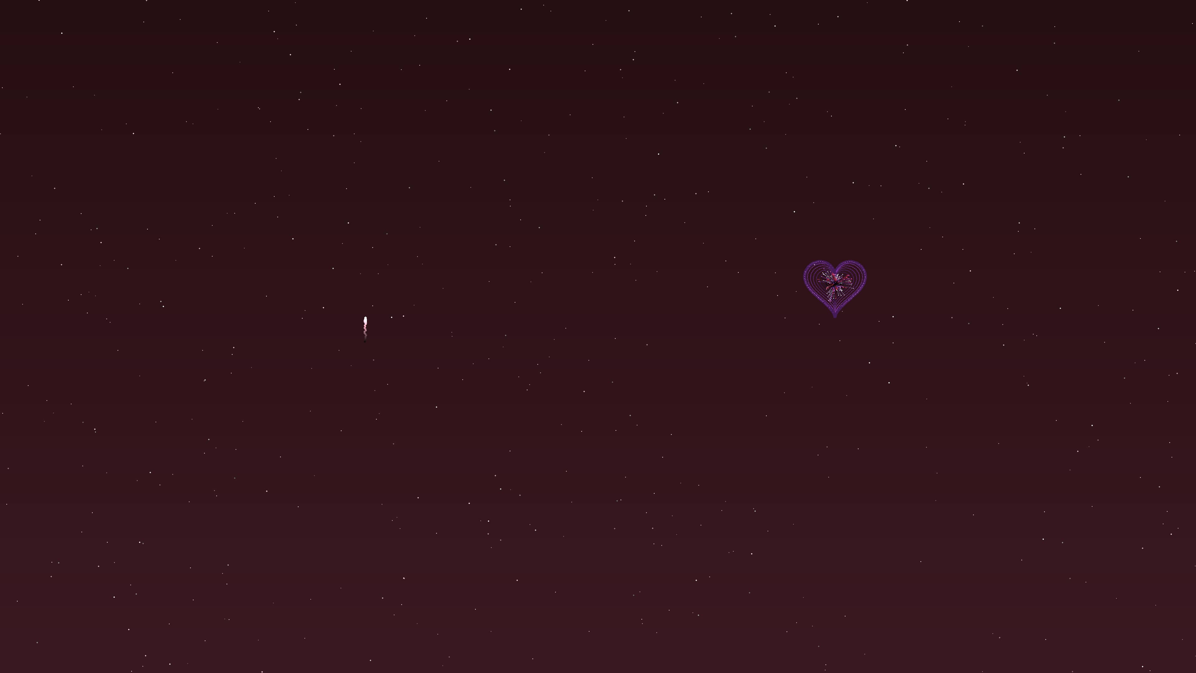 Valentines day fireworks display with heart shapes brightening the night sky for a romantic celebration