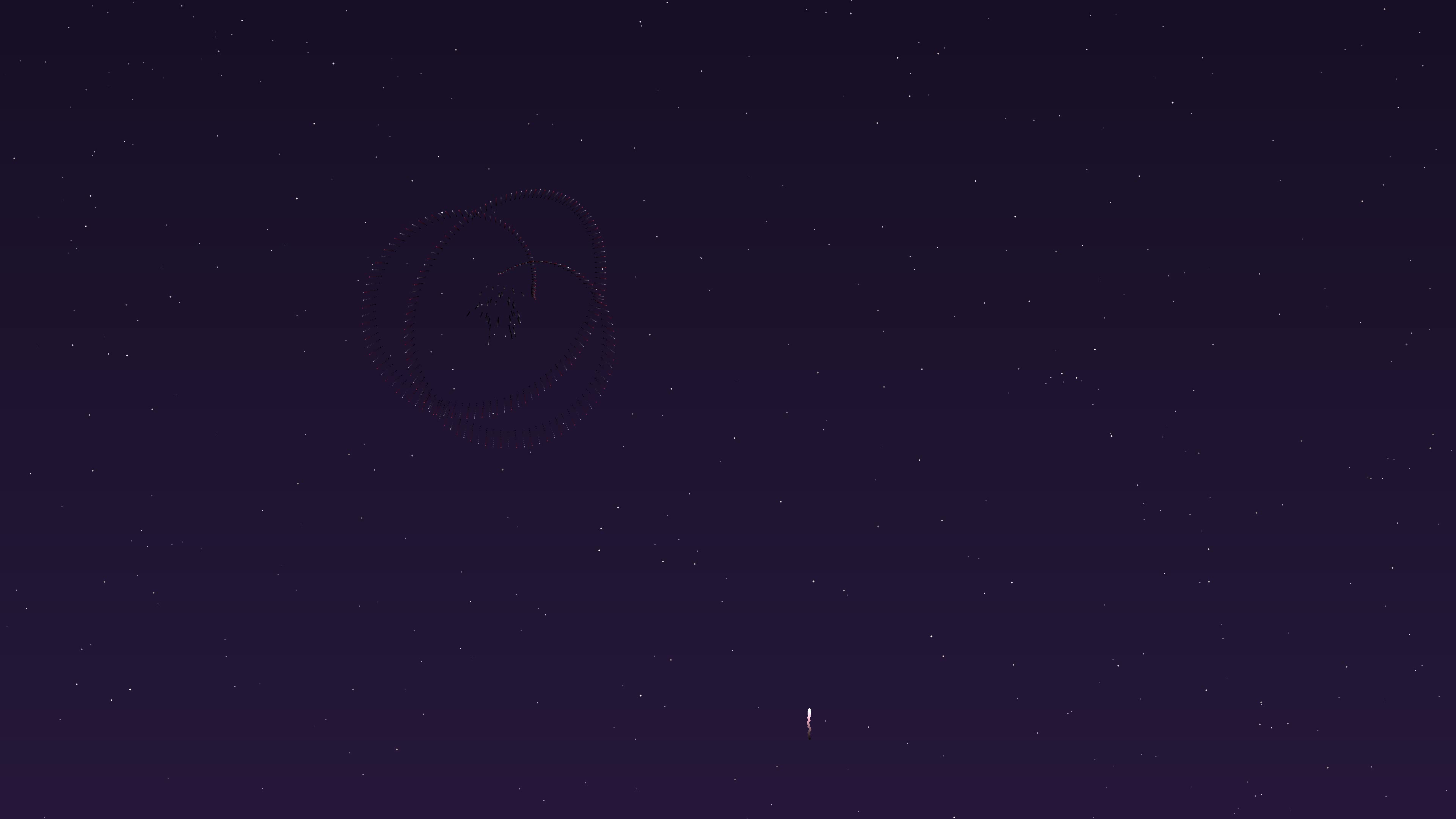 Colorful hearts burst during fireworks show on Valentines Day at night in the city sky