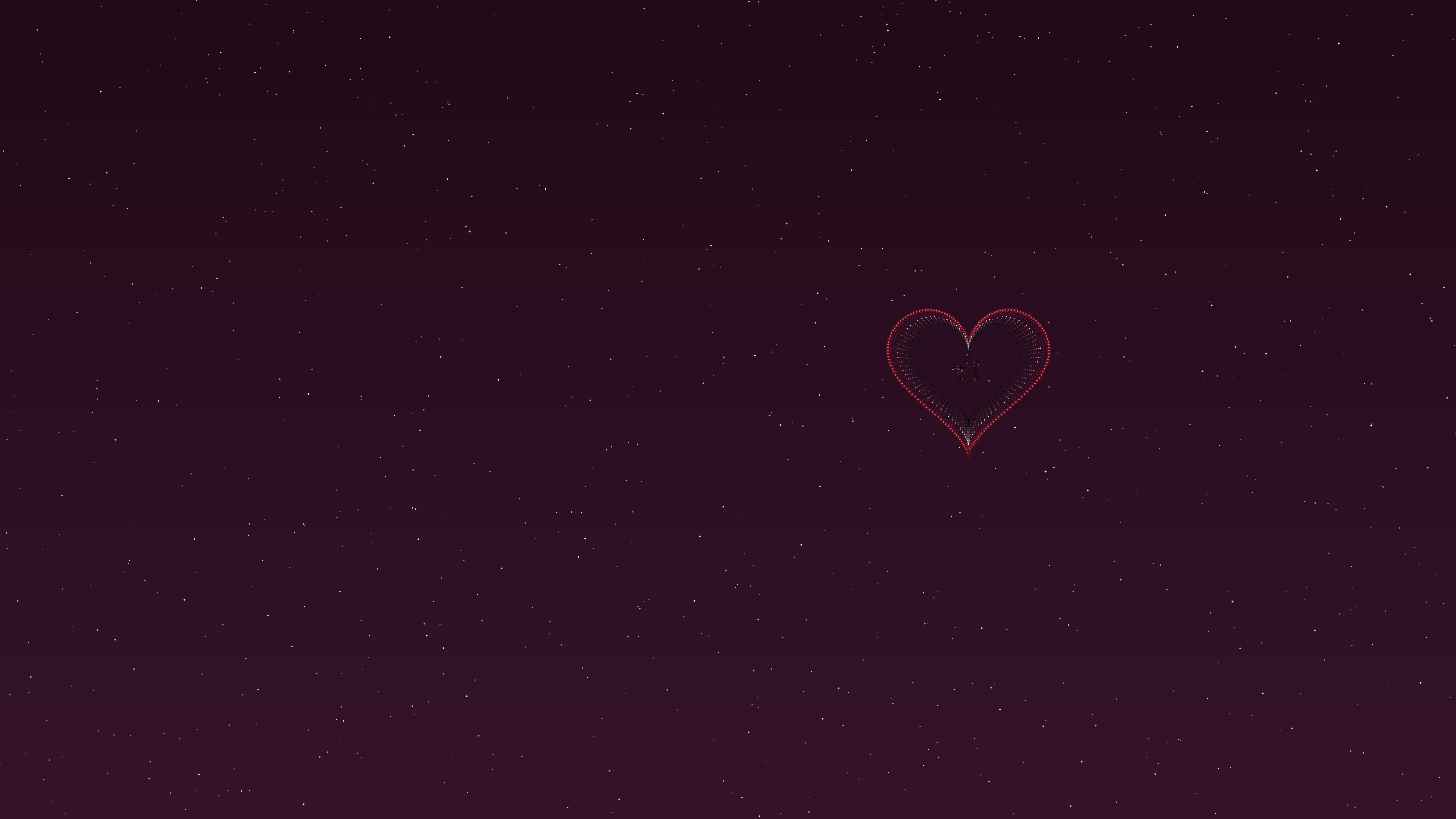 Love and valentines day fireworks with heart shapes lighting up the night sky in celebration of love and togetherness