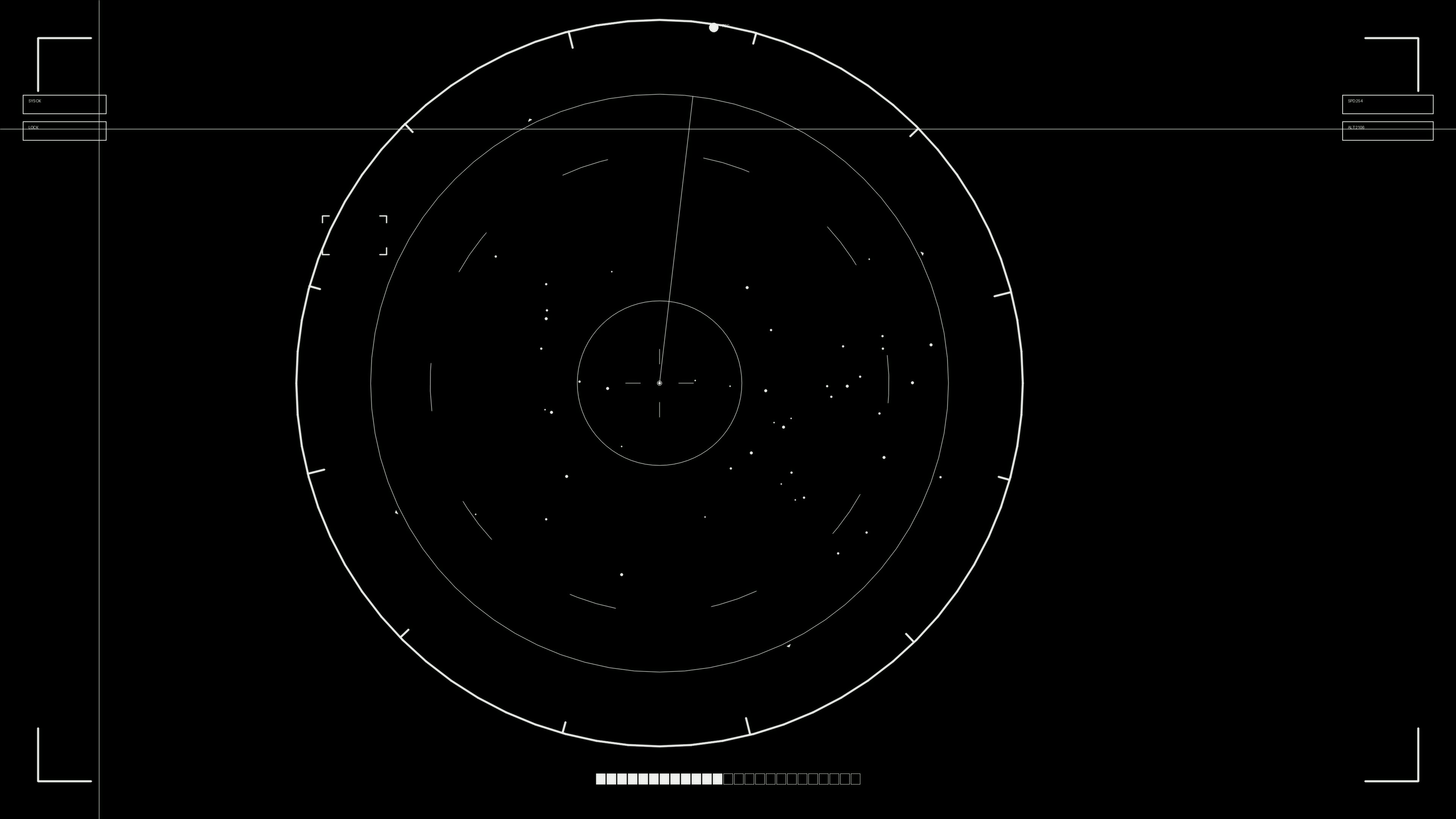 Element animation for web designers and sci-fi video creators showing a radar interface in motion on a dark background