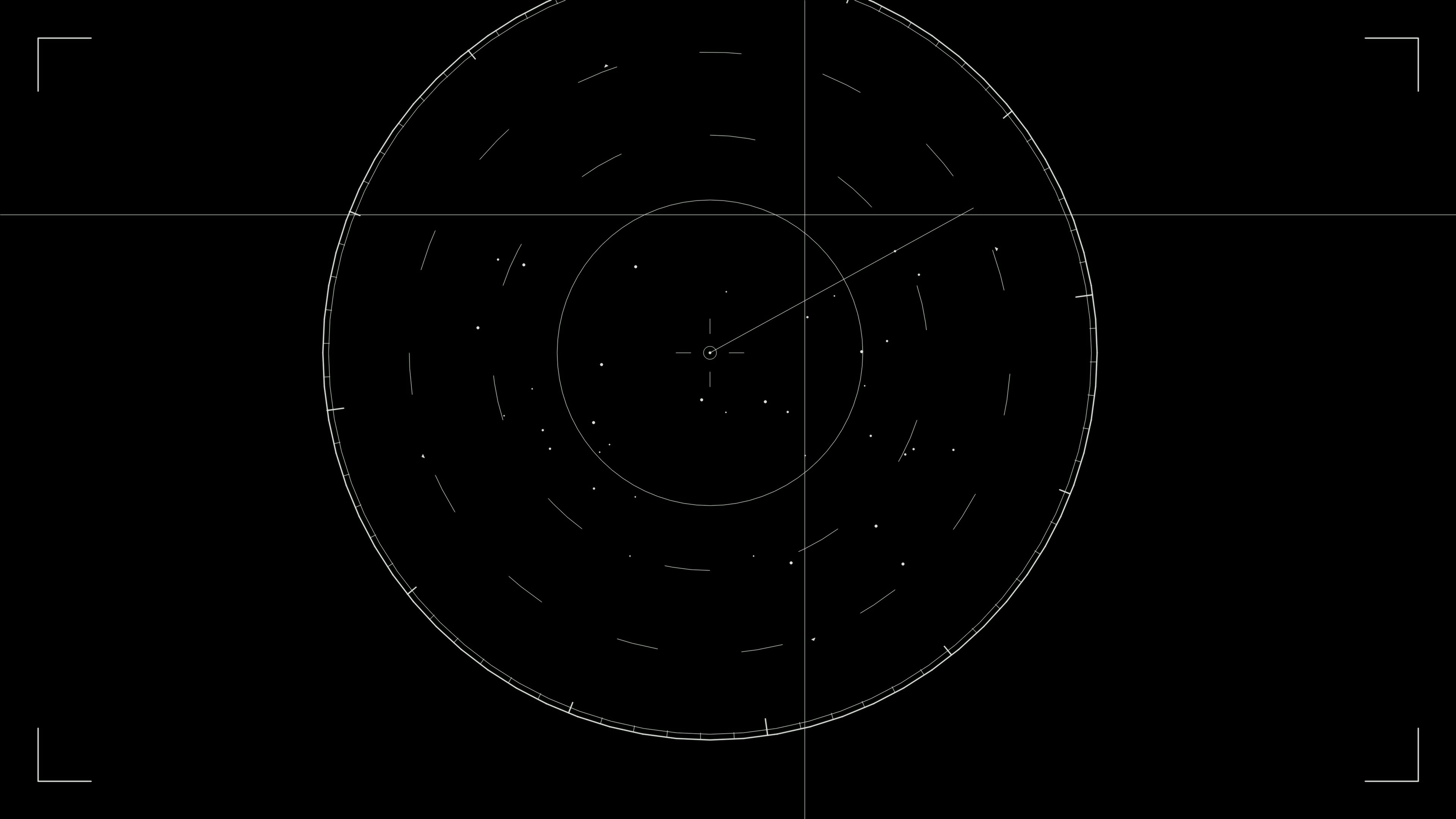 Animation of rotating radar elements for web designers and video editors in a sci-fi project