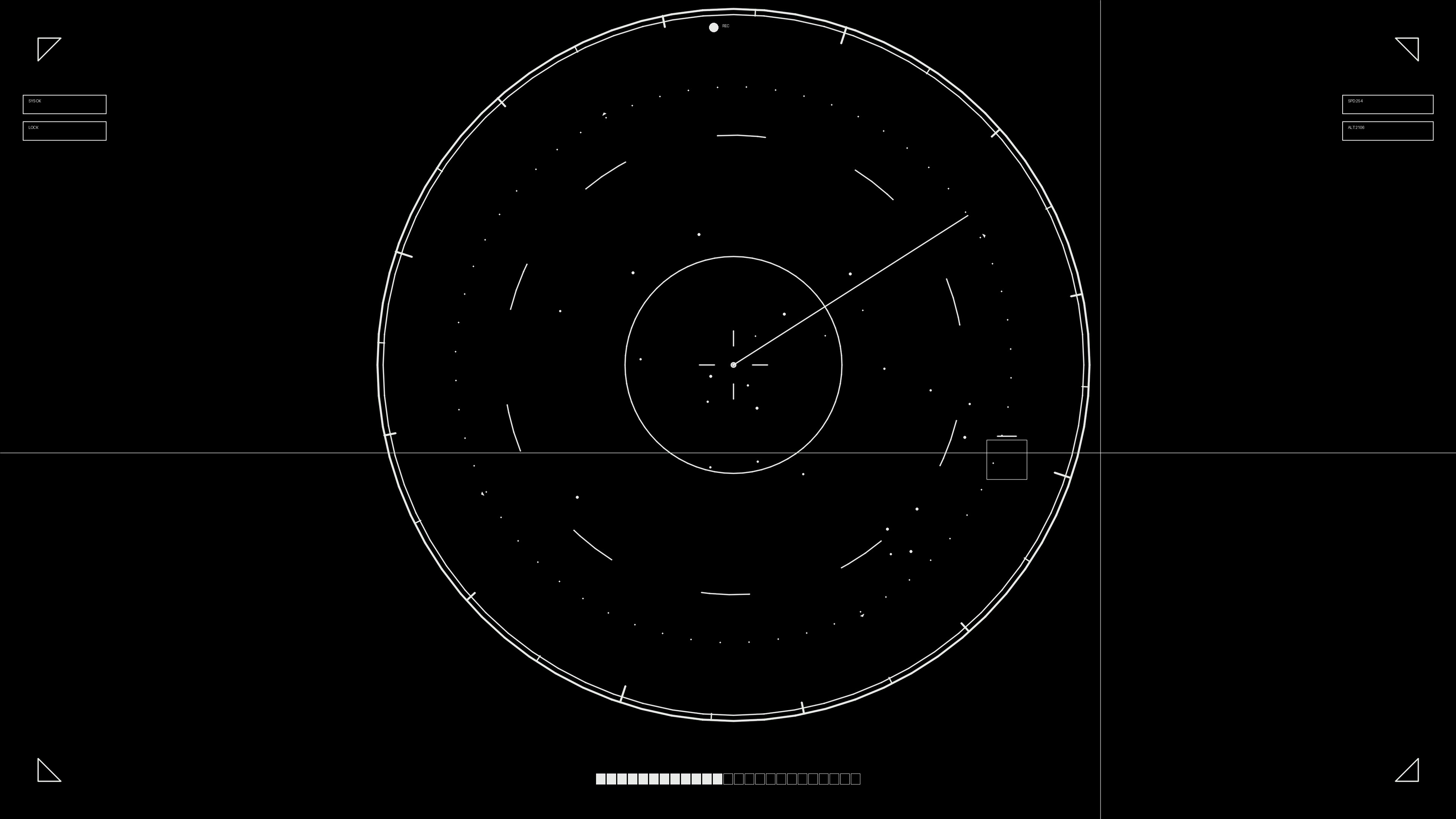 Hud elements animation for web designers and sci-fi video creators showcasing digital radar display in action