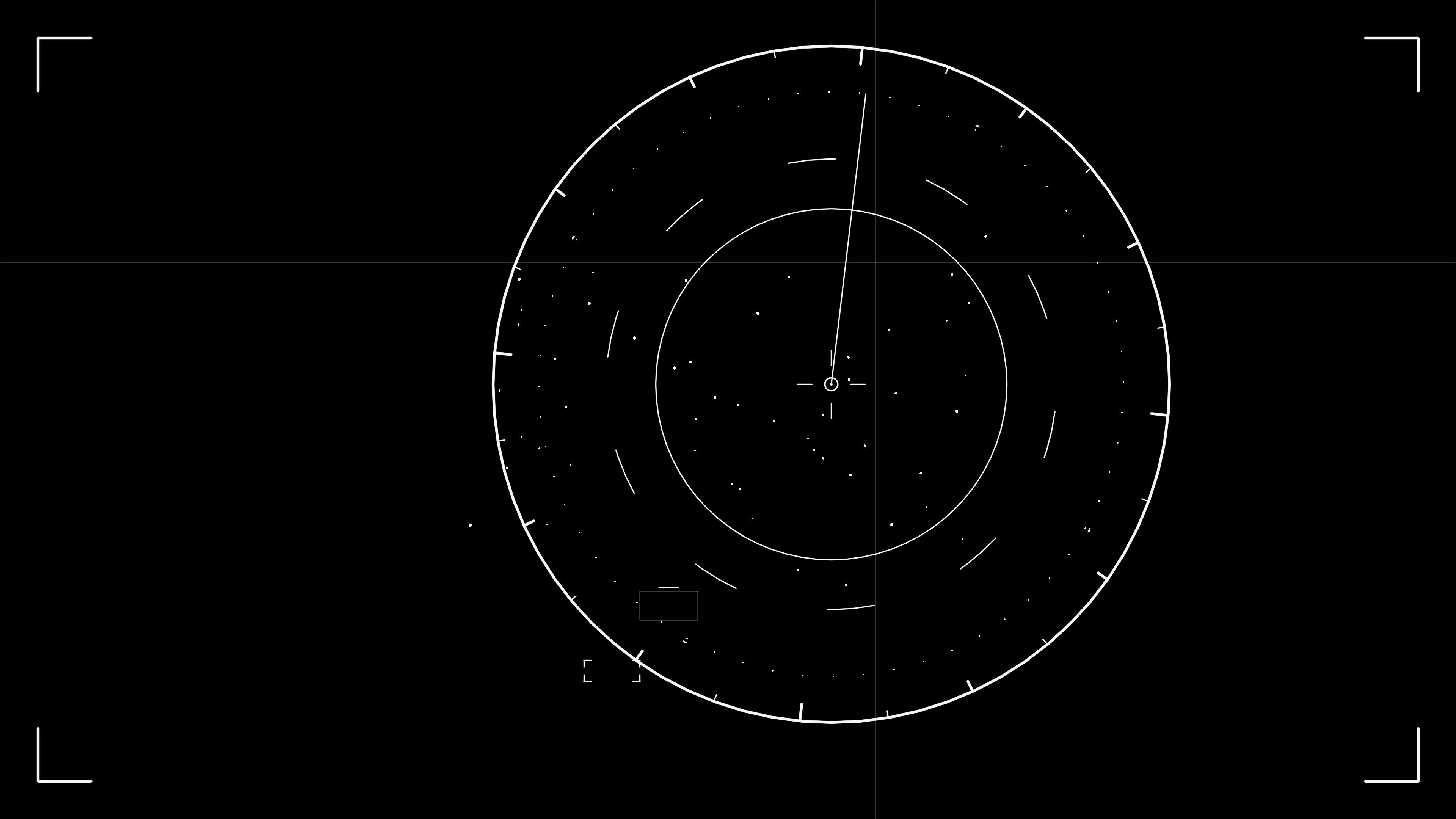 Hud elements animation for web designers and sci-fi video creators showing radar design with moving points and lines over a dark background