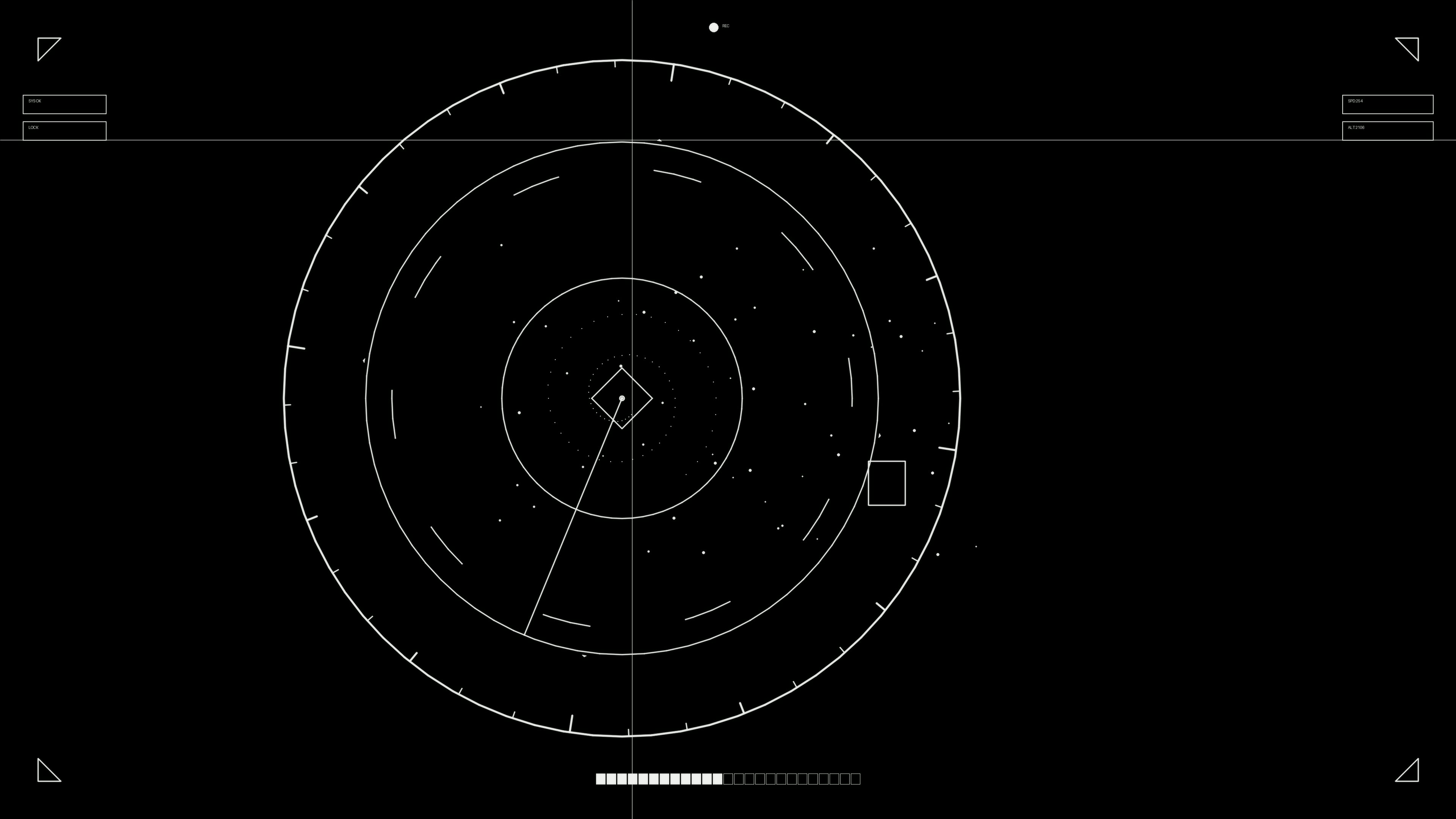 Display of hud elements animation for web designers and video editors in a digital environment