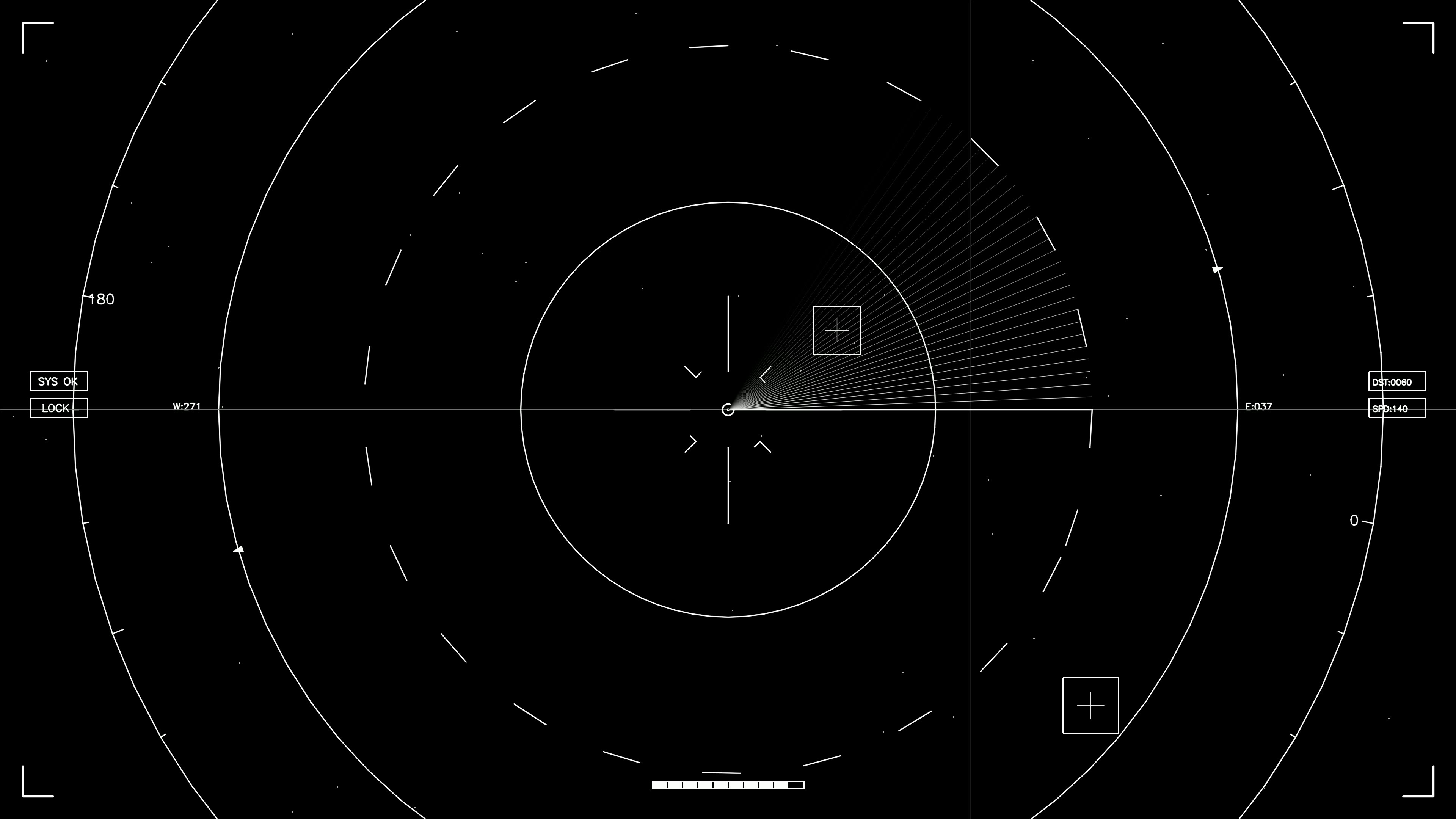 Futuristic hud elements for web design and video editing in science fiction style with circular patterns and animated visuals