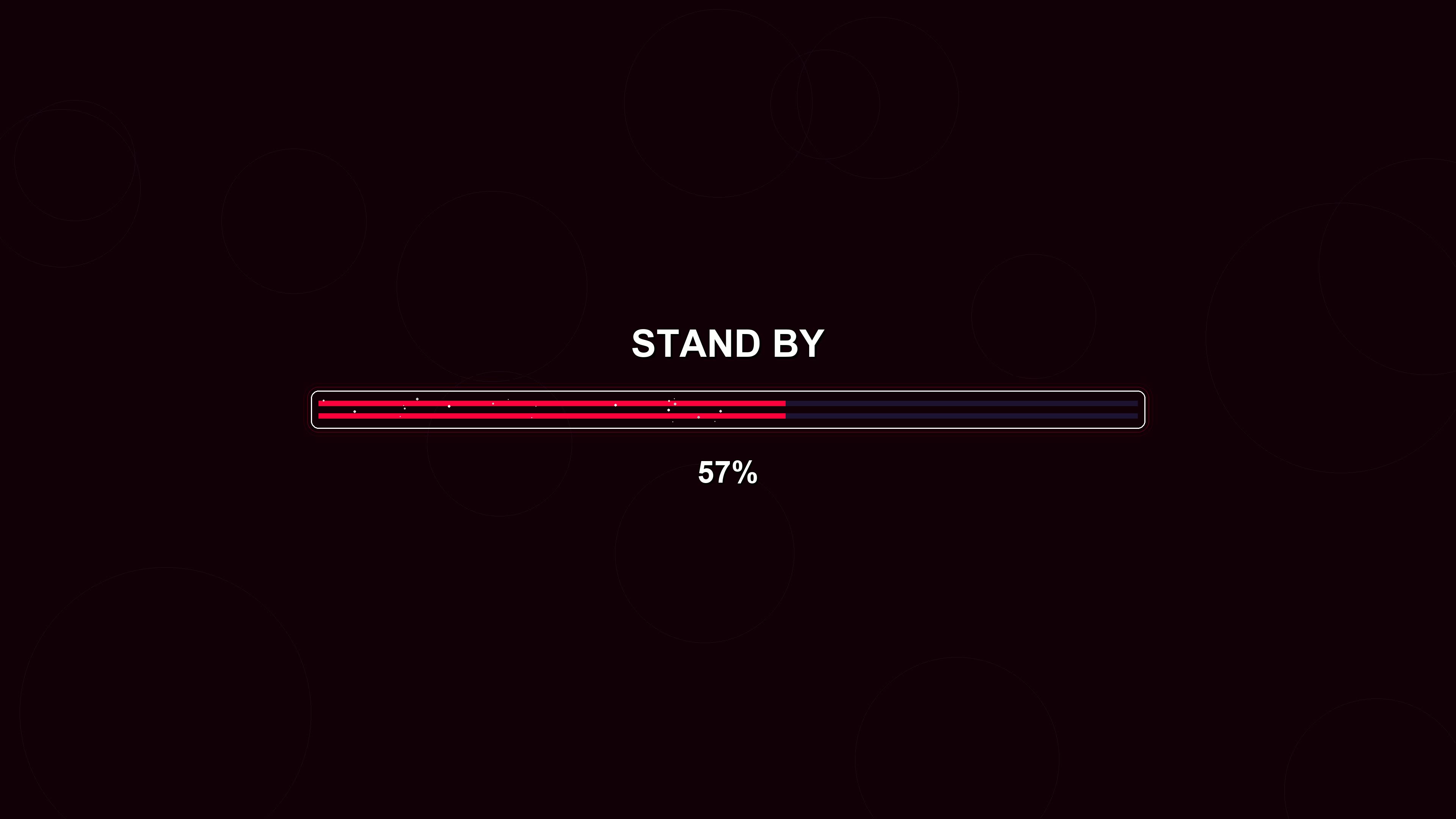 Modern style progress bar animation shows waiting period with completion status displayed on a dark background