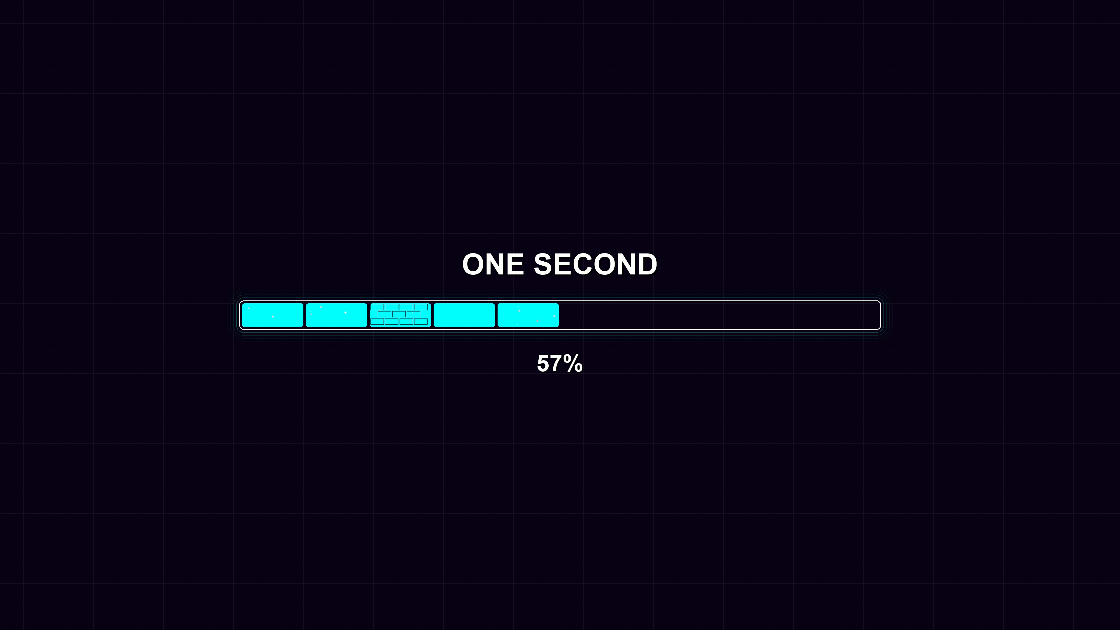 Progress bar animation shows waiting time with modern style and clean design for one second duration in video format