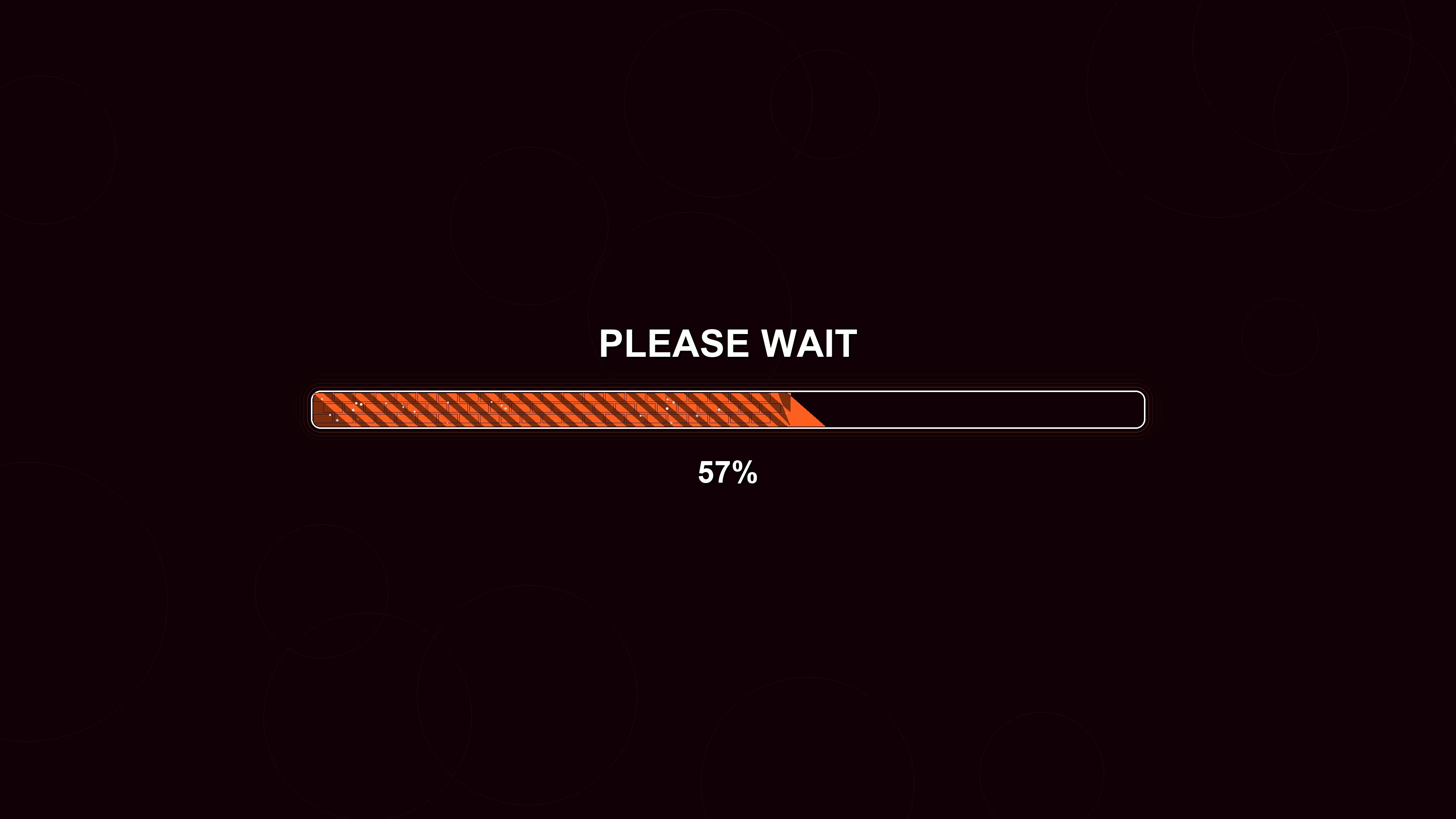 Modern style progress bar animation displays waiting status at 100 percent completion