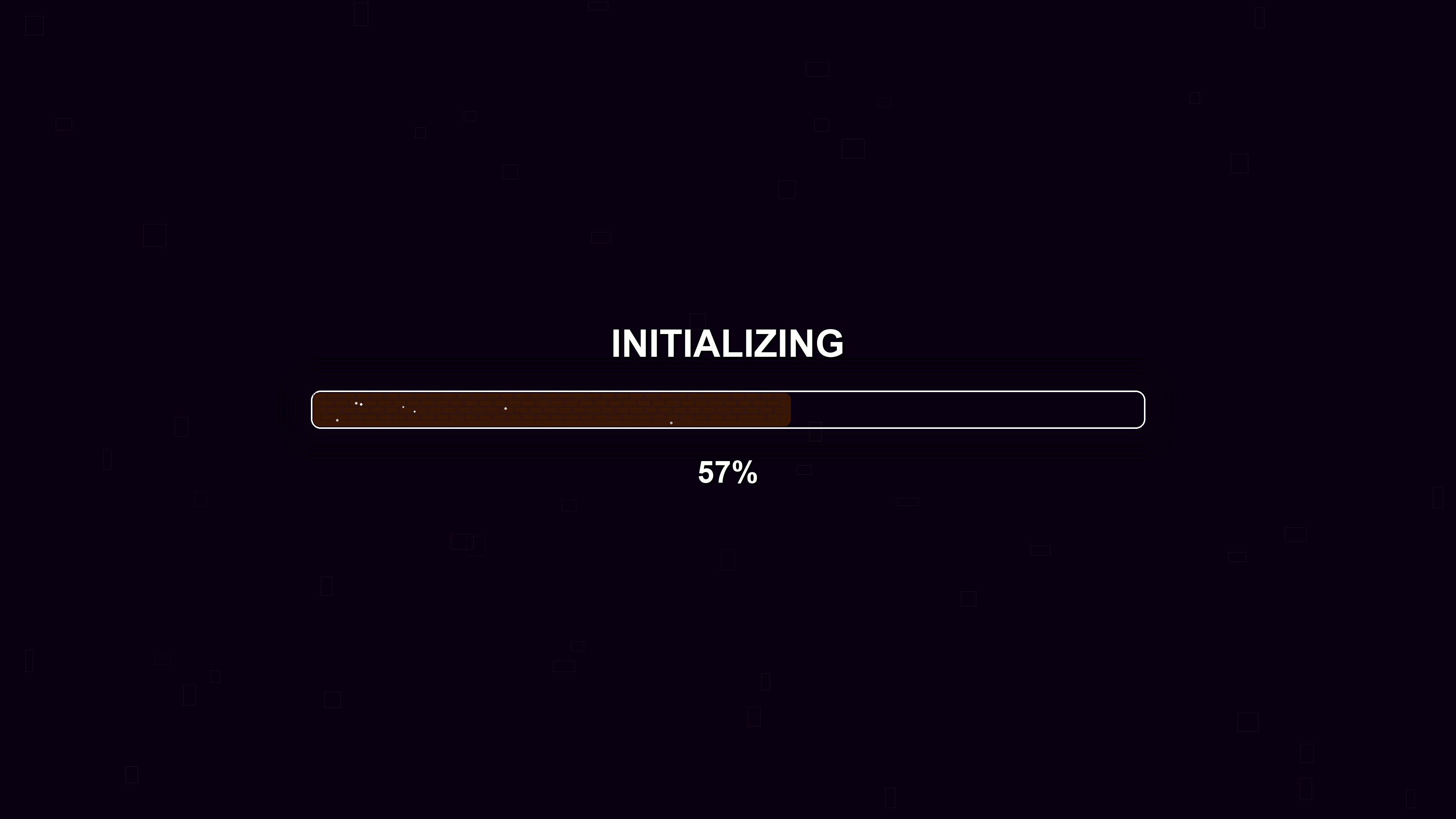 Progress bar animation for waiting periods in modern style with clear display for initialization and completion content